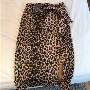 Leopard print skirt